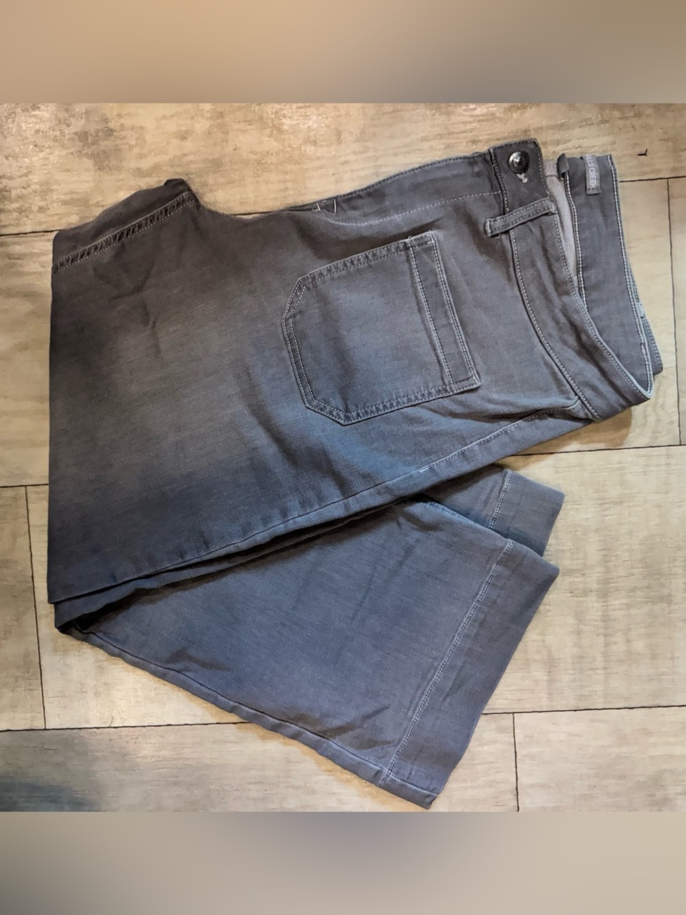 Grey wide leg jeans